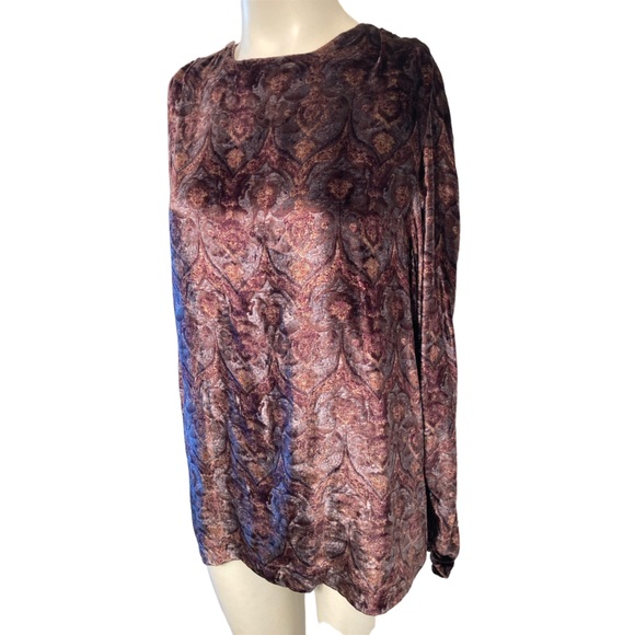 Vintage 70’s FENDI 365 for Neiman Marcus Tapestry Velvet Blouse Sz 42 / 6 US - Picture 12 of 15